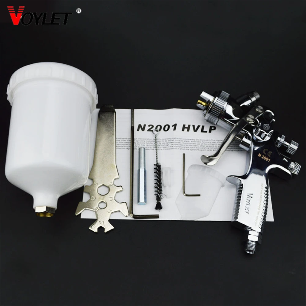 Hot Brand Voylet N2001 Nozzle 1.3/1.7MM 600ML HVLP Auto Spray Gun Paint Tool Used For Car Vehicle Airbrush Painting Cars | Инструменты