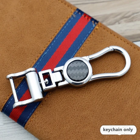 only keychain Высококачественный чехол для ключей из углеродного волокна для Porsche Macan 911 Panamera Cayenne, Сменные аксессуары - Название цвета: only keychain
