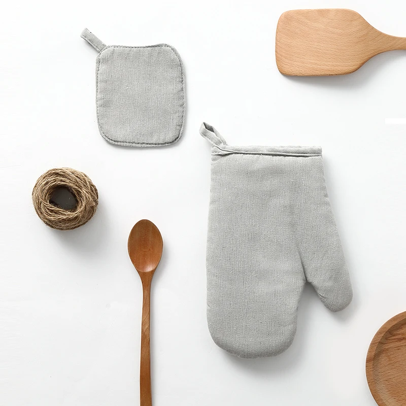 1 шт. хлопковые перчатки для микроволновой печи и духовки барбекю термостойкие