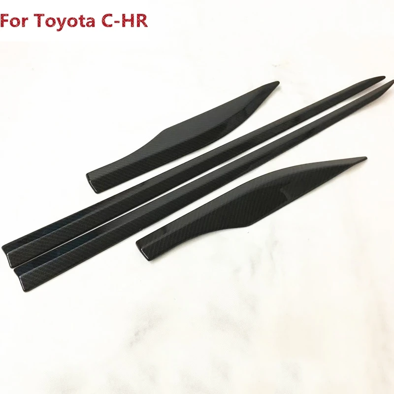 Крышка бокового обшивки кузова из углеродного волокна ABS хром для Toyota C HR CHR 2017