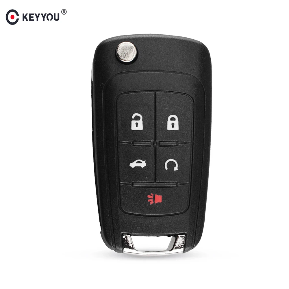 

KEYYOU Replacement 5 Button Remote Key Shell Case Cover For OPEL VAUXHALL Insignia Astra Zafira For Chevrolet Cruze For Buick