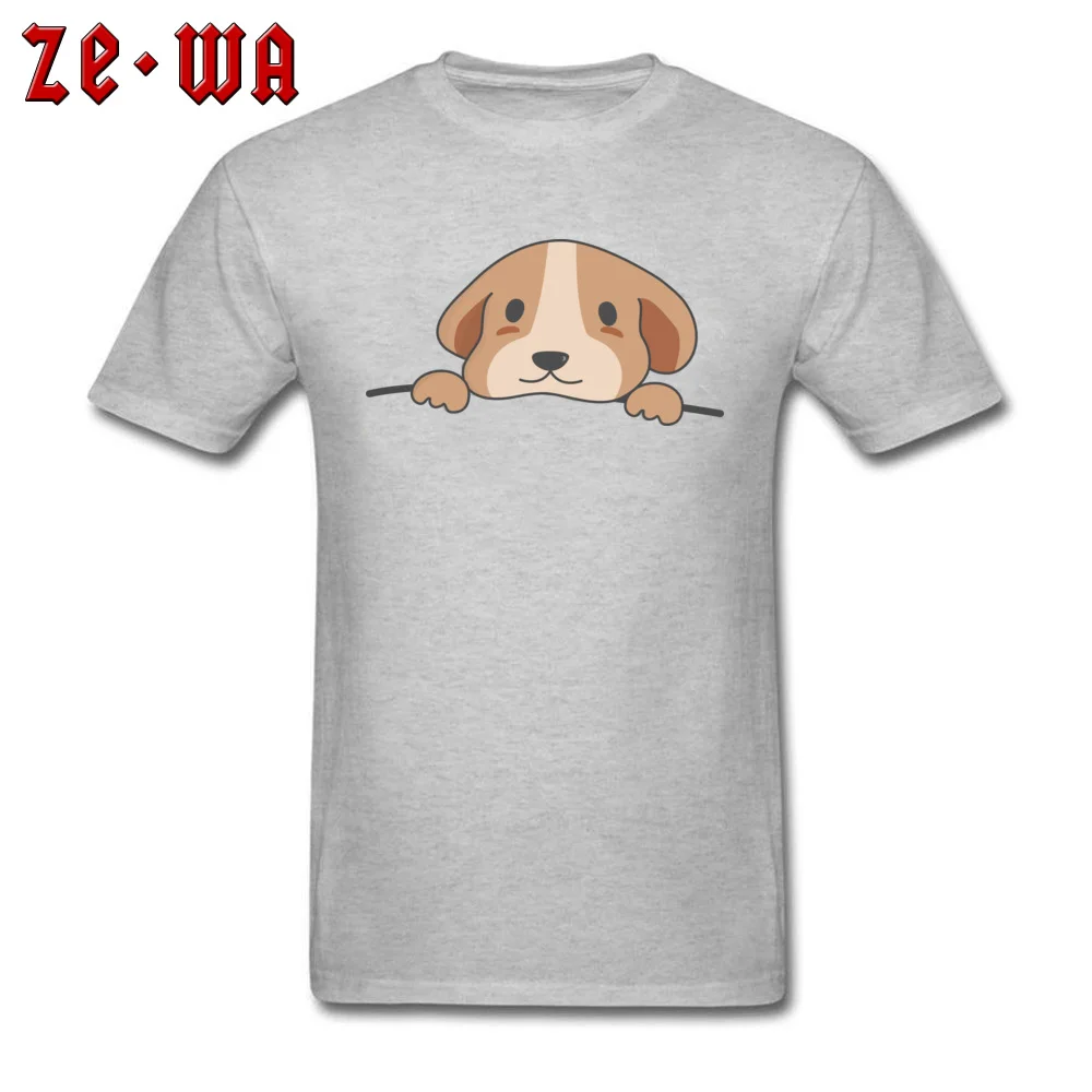 Милые топы с карманом для собаки футболки мужчин графическая футболка Kawaii