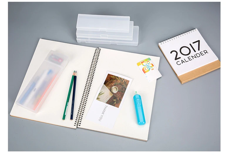 MUJI матовый прозрачный Футляр Чехол нетоксичный ПП пластиковая коробка для ручки школы канцелярские многофункциональный простой стиль