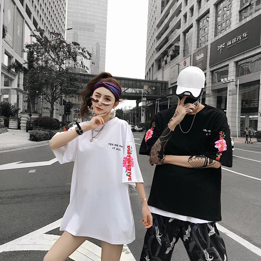 Loosehip hop футболка для женщин популярный логотип влюбленных с коротким рукавом