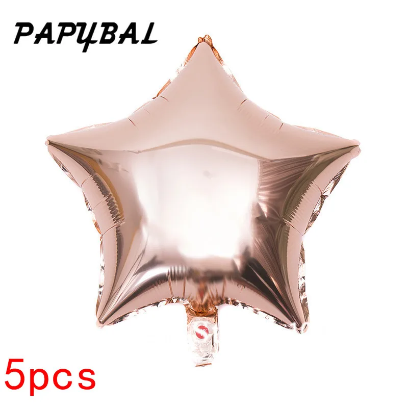 5pcs 18inch С днем рождения, вечеринка, розовое золото, фольга, конфетти для воздушного шара, латексные шары, украшение на свадьбу, годовщину, для детей, первый день рождения, товары для вечеринок - Цвет: 5pcs 18inch