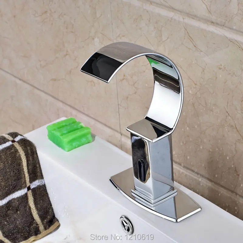 Uythner Недавно хромированная отделка автоматический датчик для ванной комнаты