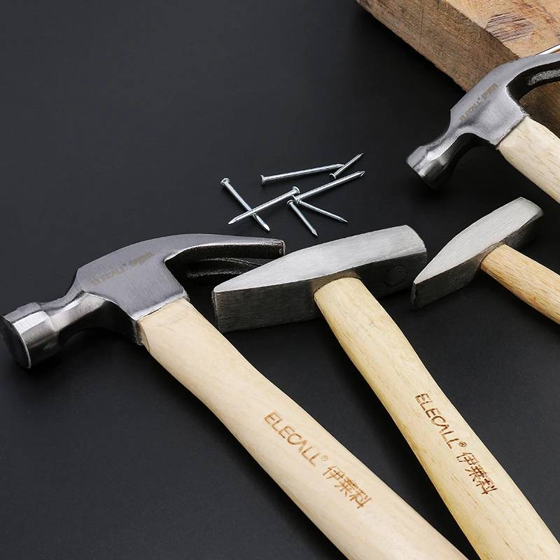 

ELECALL 0.25-0.5kg claw wood hammer For woodworking and Electronic tool mini hammer rubber hammer safety hammers
