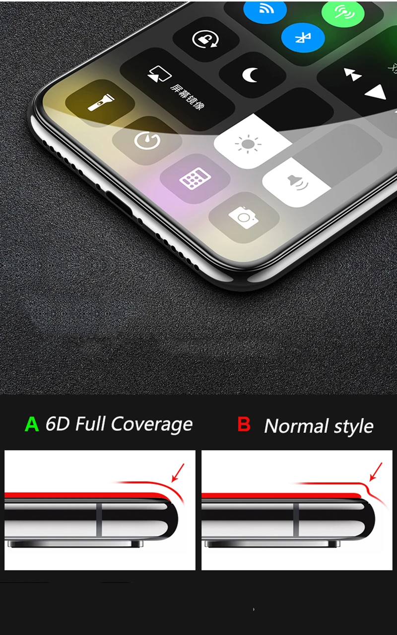 Изогнутое закаленное стекло 6D с полным покрытием 1000 шт. для iPhone 12 Mini 11 Pro Max XS XR X 8 7 6