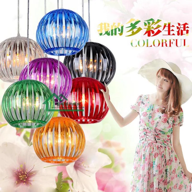 Стильные акриловые подвесные лампы с одной головкой для сада спальни ресторана