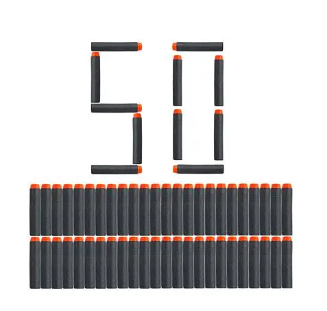 50pc 50 шт. для пуль Nerf, мягкая полая головка 7,2 см, запасная игрушка дартс, пули для пуль серии Nerf, бластеры, рождественский подарок для детей - Цвет: 50pc