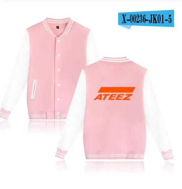 010 KPOP ATEEZ альбом Hongjoong Seonghwa Yeosang San Mingi Wooyoung бейсбольная форма на молнии Женская флисовая куртка мужская толстовка с капюшоном - Цвет: 010