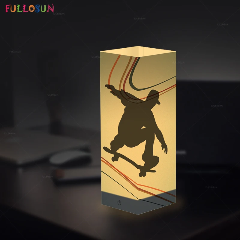 FULLSUN детский ночной Светильник СВЕТОДИОДНЫЙ теневой светильник баскетбольный хоккейный Футбол Гольф модель светодиодный сенсорный Настольный светильник для рождественского декора подарок