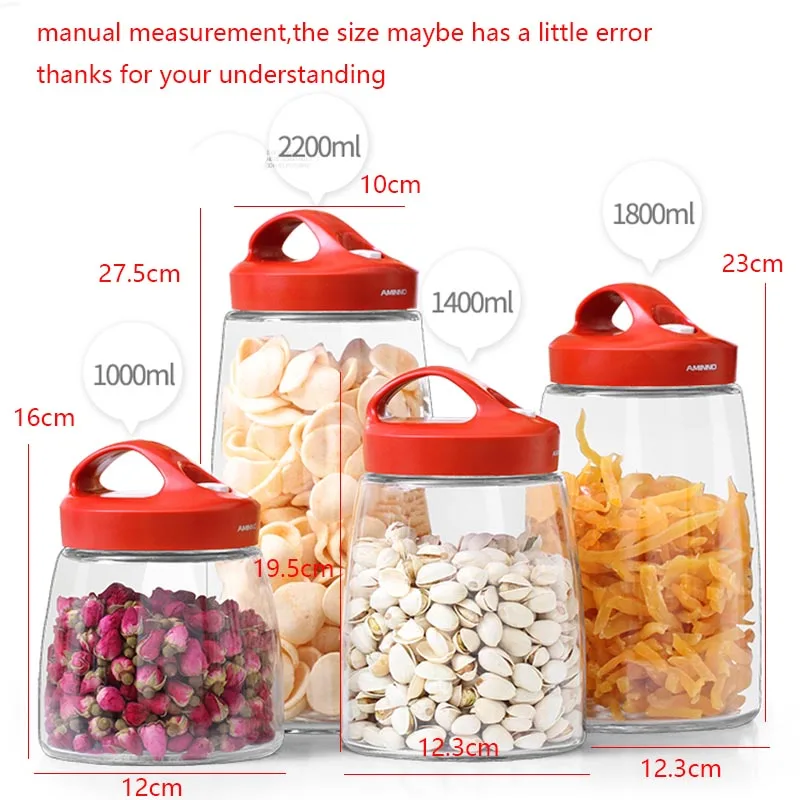 Прозрачный стеклянный контейнер для дома кимчи алтарь Марина банка хранения