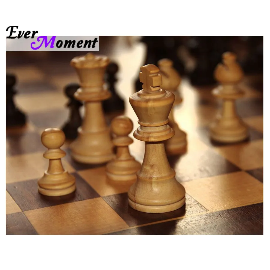 

Ever Moment Diamond Painting Chess King Art Diamond Embroidery for Study Room Office Decoration Wall Painting ASF1002