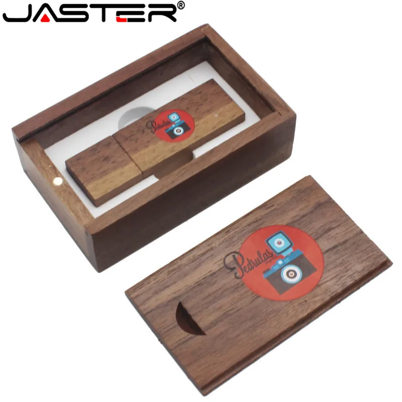 JASTER дерево USB 2,0+ коробка клен usb флэш-накопитель Флешка 4 ГБ 8 ГБ 16 ГБ 32 ГБ 64 Гб карта памяти(5 шт. цветная печать логотипа