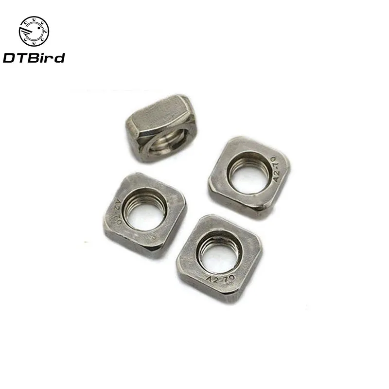 

100pcs/lot High Quality DIN557 Stainless Steel 304 A2-70 m3 Square Nut