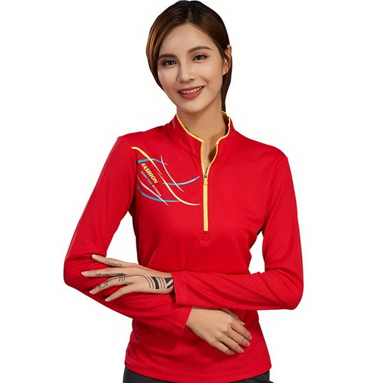 women red LoClimb Lovers, анти-УФ походная футболка для мужчин и женщин, быстросохнущая футболка для фитнеса, Спортивная футболка для активного отдыха, одежда для рыбалки, AM245 - Цвет: women red
