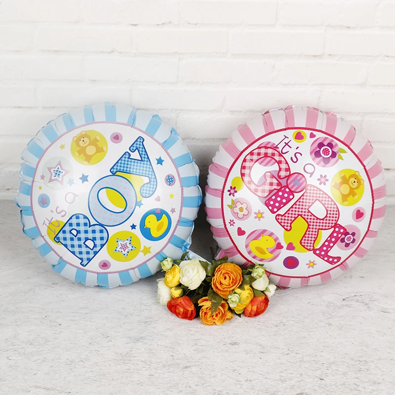 

18inch Boy Girl Foil Balloons 20pcs Baby Shower Boy Girl Ballon Happy Birthday Party Decorations Kids Inflatable Helium Globos