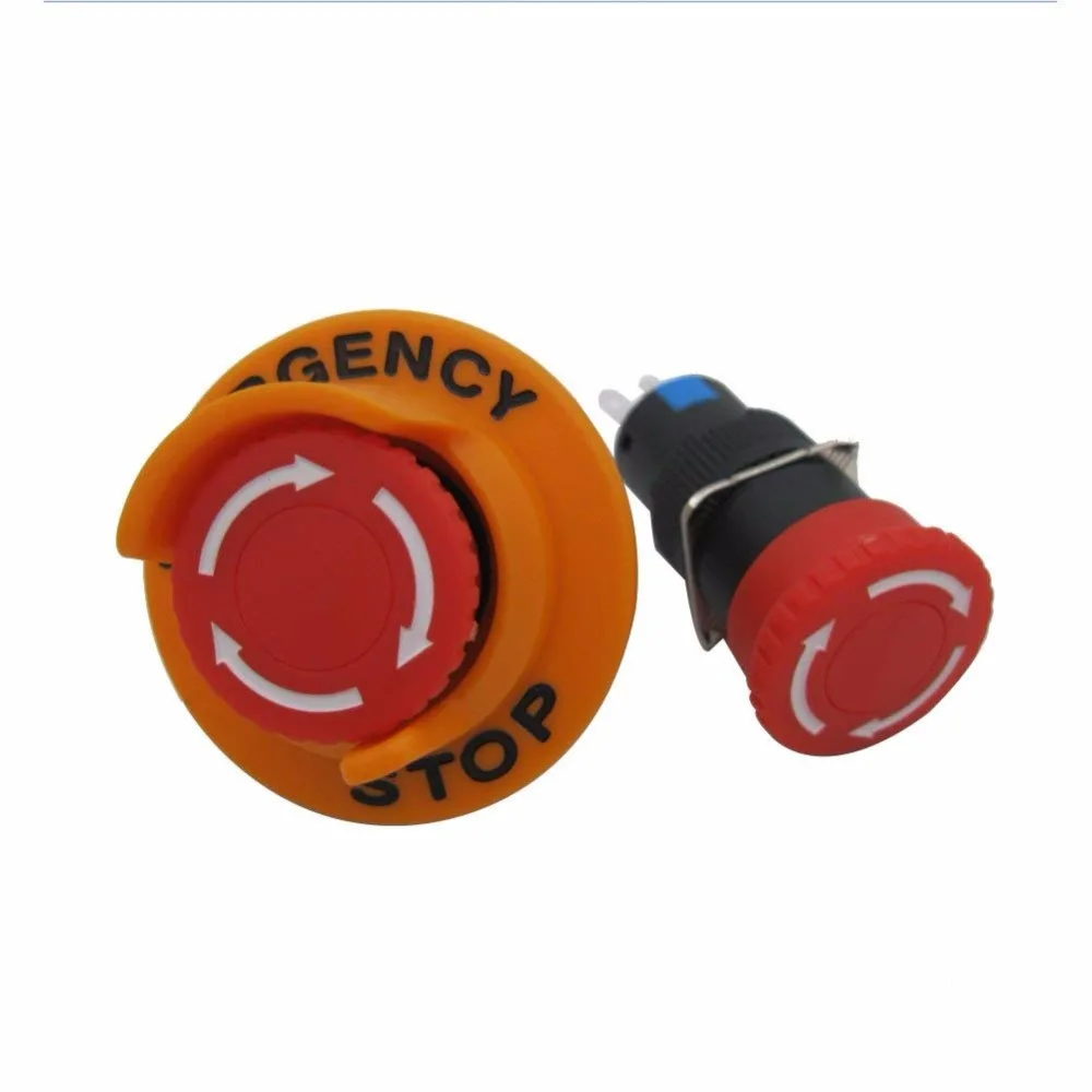 TWTADE/AC110V 250V DC12V 0 1 5A SPDT 1NO 1NC 3Pin 16 мм самоблокирующийся гриб аварийный стоп кнопочный