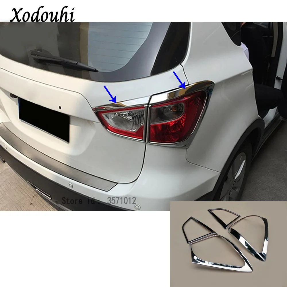 Для Suzuki S-cross scross SX4 кузова автомобиля задний хвост свет лампы рамка палки Хром ABS, отделка крышки