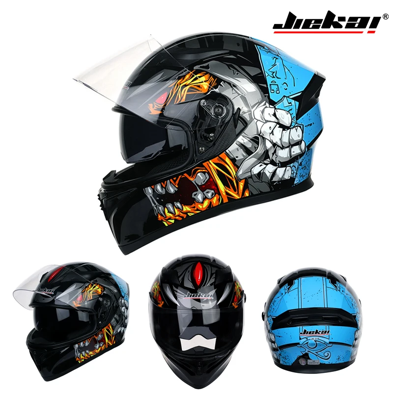 Full Face Motorcycle Helmet 2 Windshield Quick Release Lens Safe Casco Casque Motorbike Racing DOT Approved | Автомобили и