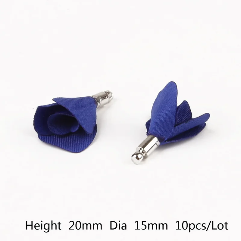 Royal Blue 10pcs 15 мм большой выбор Цветы кисточки кулон для брелка серьги ожерелье DIY аксессуары DIY ювелирных изделий делая - Цвет: Royal Blue 10pcs