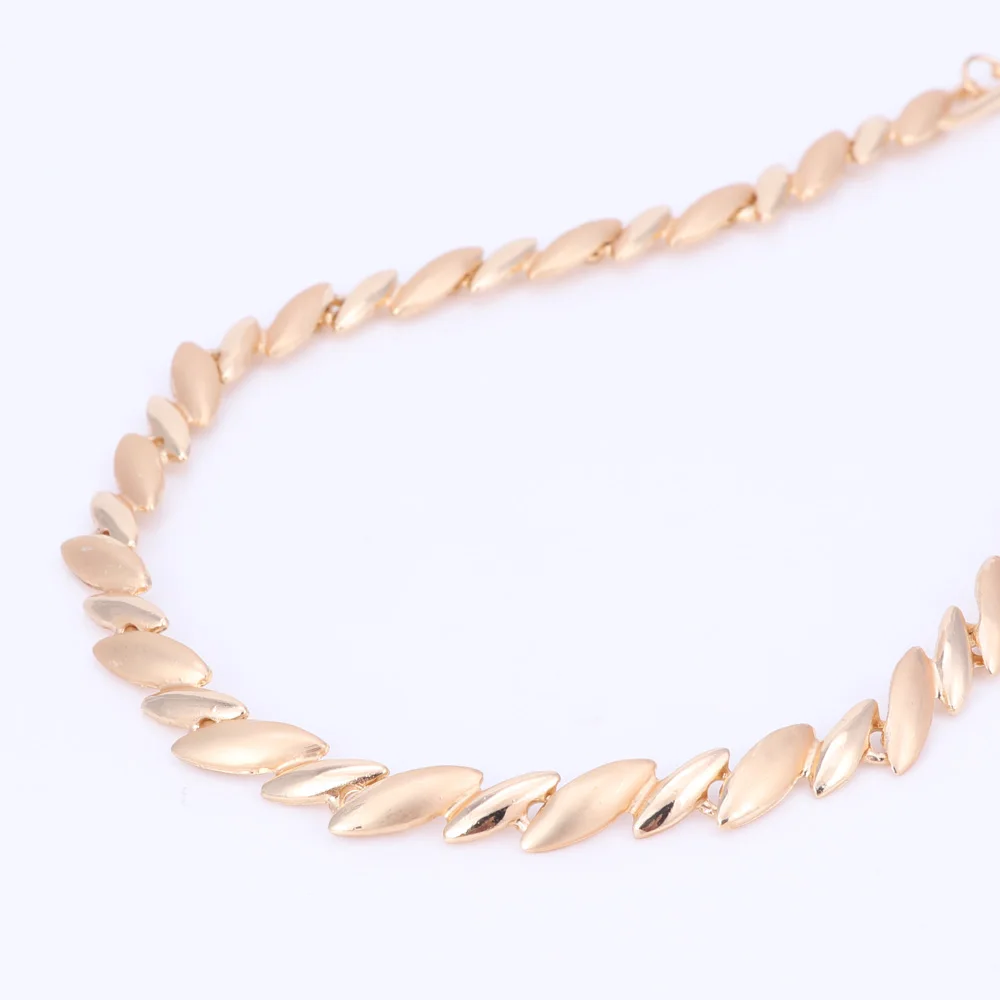 Модные Дубай ожерелье серьги комплект ювелирных изделий золотой цвет