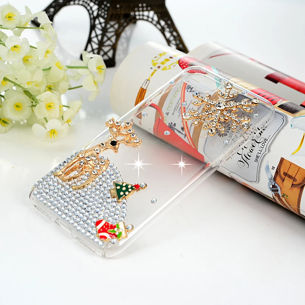 TURATA Алмазный чехол для iPhone X 5 5S SE 6 S 7 8 Plus Bling 3D ручной работы защитный жесткий