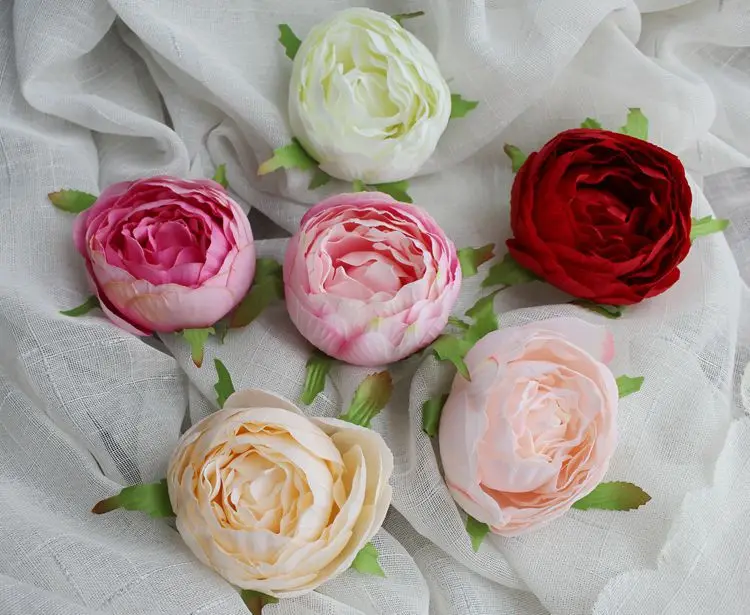 30 шт./лот DIY Чай Роза Slik цветок головок Искусственные Украшения Road светодиодный