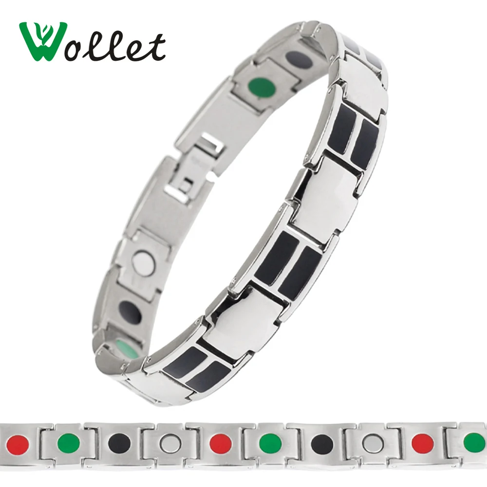 Ювелирных Wollet Для мужчин здоровья черной эмалью энергии германий отрицательных