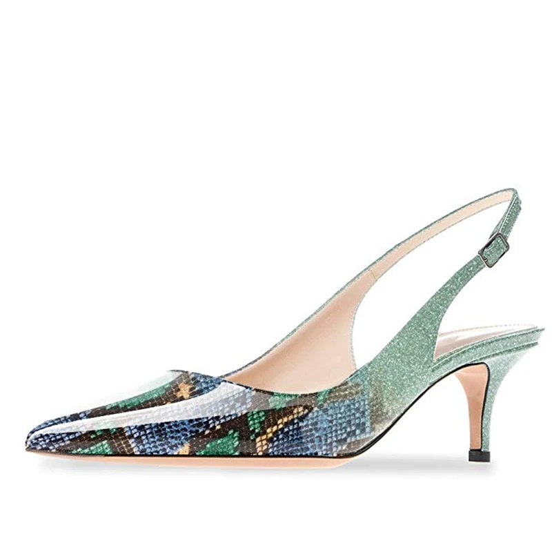 

Dilalula Plus Size 35-45 Concise Party Sandals Woman Sexy Covered Pointed Toe Women Summer Print Date back-strap Sandals