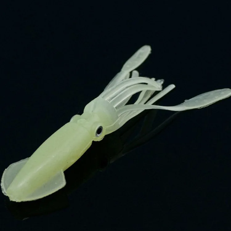 

10pcs/lotLuminous Squid bait large soft fakedsoft 11cm/8g squid profile fishlur luminous simulation bait fishing tackle