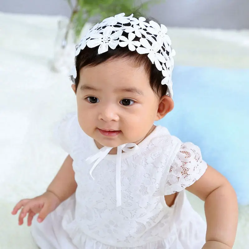 Повязка на голову кружевная белая для девочек крестины | Детская одежда и обувь