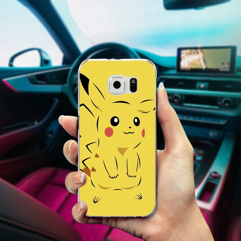 Кремния чехлы Телефон для samsung Galaxy Note 2 3 4 5 8 S3 S4 S5 мини S6 S7 S8 s9 Edge Plus листьев Pokemons