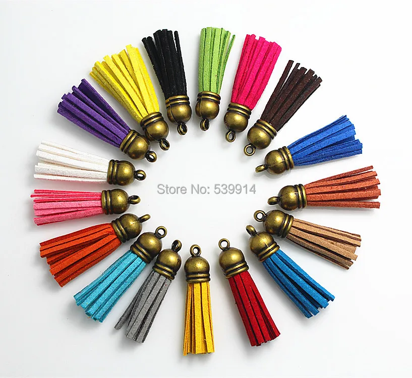 38 мм смешанные цвета замша кисточка для брелка мобильного телефона ремни