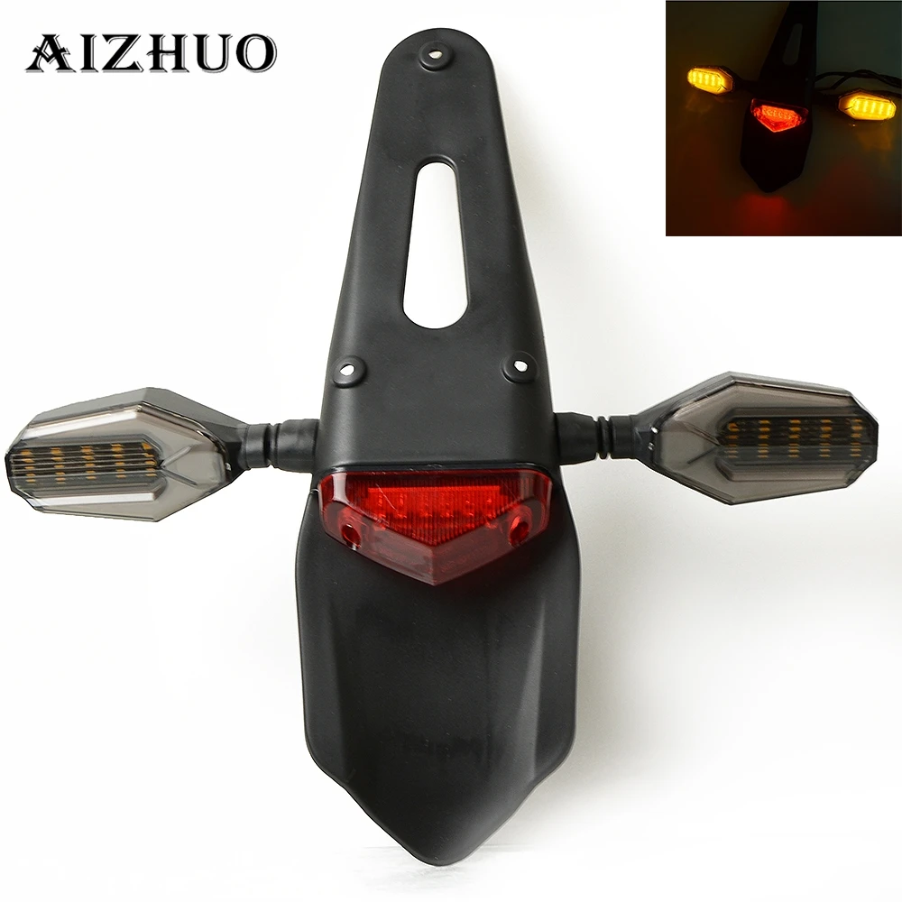 Мотоцикл части хвоста светильник Байк заднее крыло стоп-сигнал светодиодный