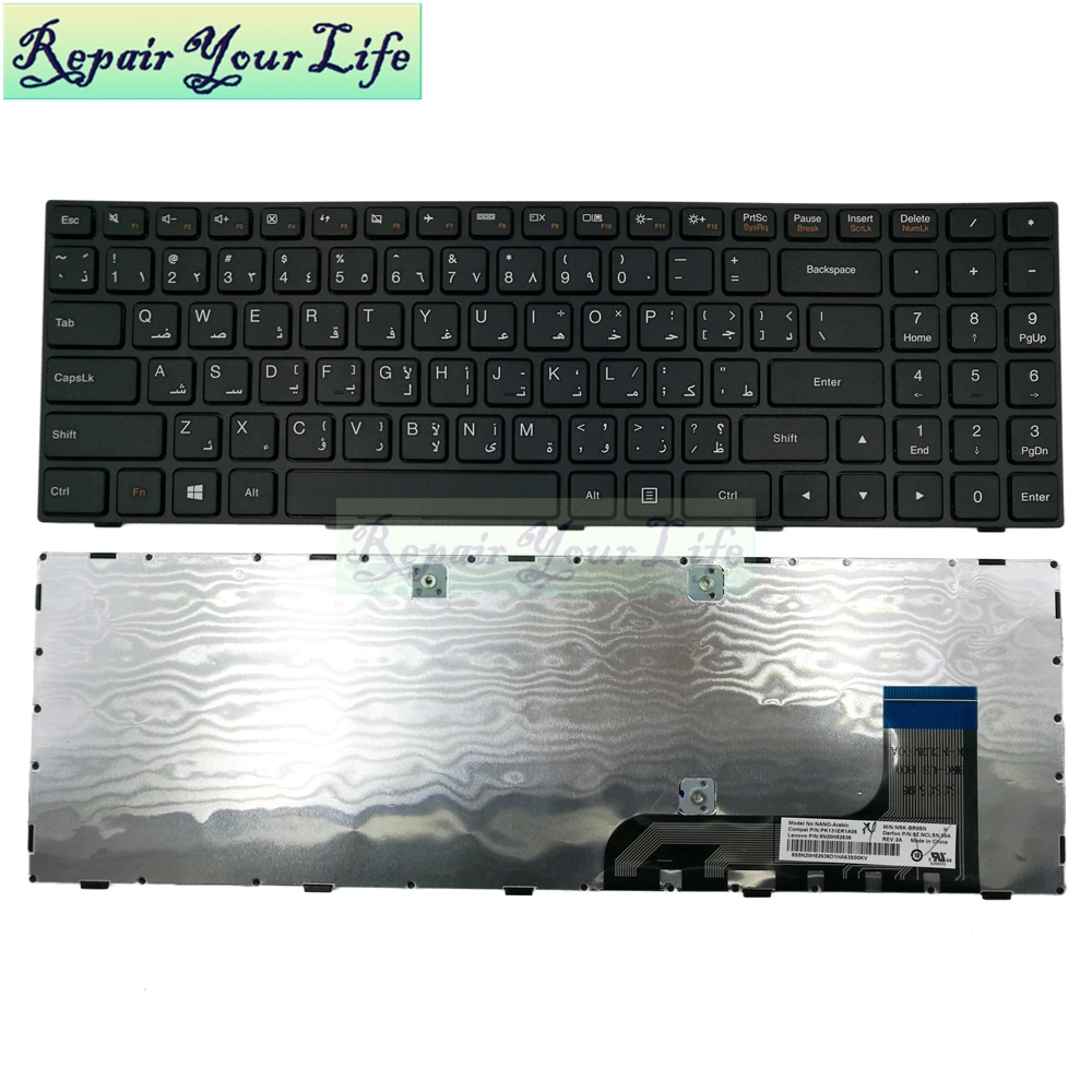 Ремонт вас жизнь Клавиатура ноутбука для lenovo для Ideapad 100-15IBY AR макет с черной рамкой новая замена клавиатуры