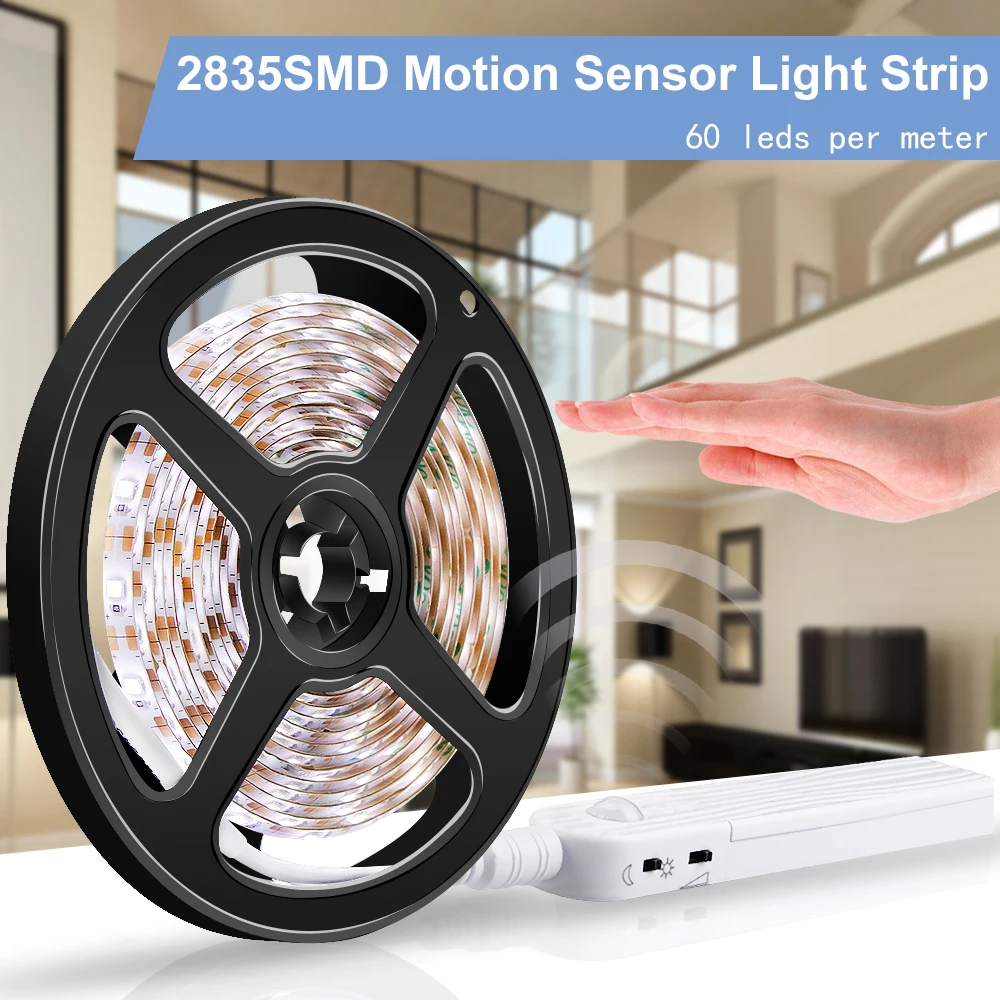 Светодиодный датчик движения лестницы настенный светильник полоса гибкий