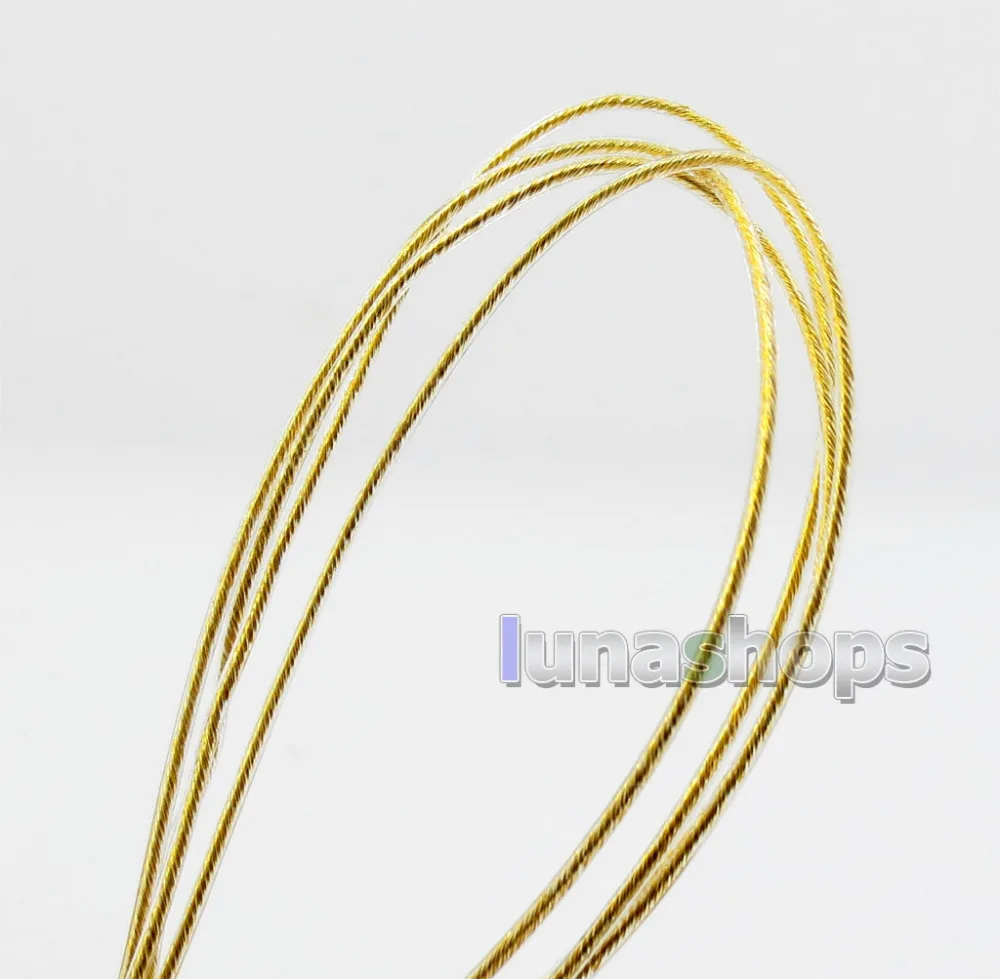 10m 6n OCC+ Позолоченный 24AWG 19*0,08 мм ПВХ(не Tefl) OD 1 мм DIY аудио кабель для наушников LN005931