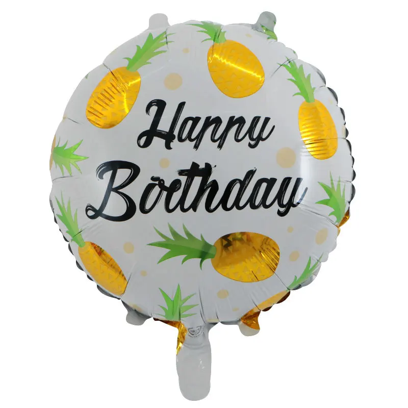 18 дюймов фольгированные шары С Днем Рождения Детский День Надувные Фрукты Ананас