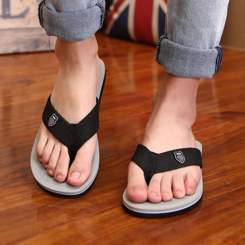 Роскошные дизайнерские тапочки мужские минималистичные вьетнамки удобные