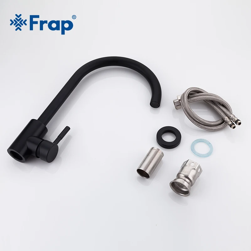 Frap 2018 новинка кран для кухонной раковины из нержавеющей стали с черным