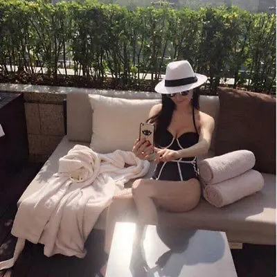 Горячая Распродажа летний сексуальный черный слитный купальник с эффектом