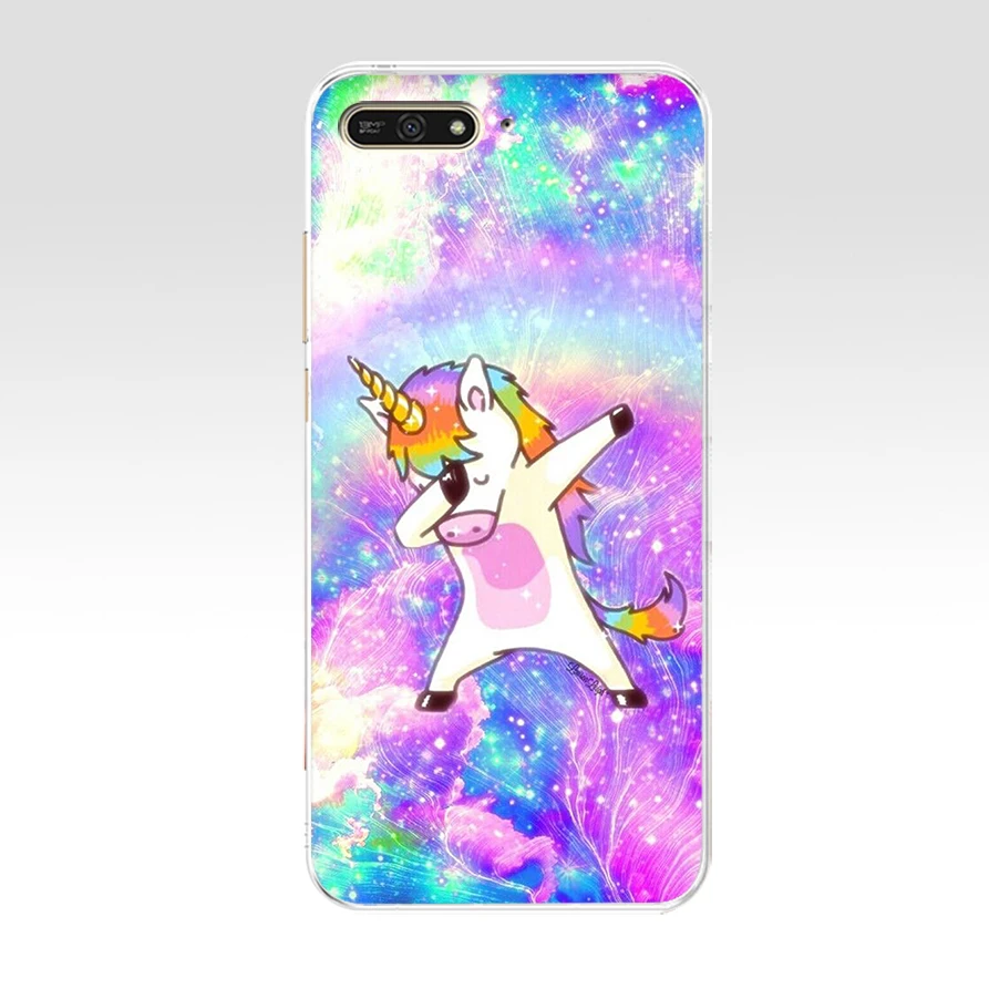 151SD полный единорог на радуге Jetpack Мягкий Силиконовый ТПУ чехол для huawei Honor 7c 7x 7a pro