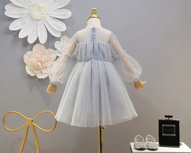 Children's wear 2019 spring new sweet princess dress girl super foreign flower fairy subnet yarn | Детская одежда и обувь