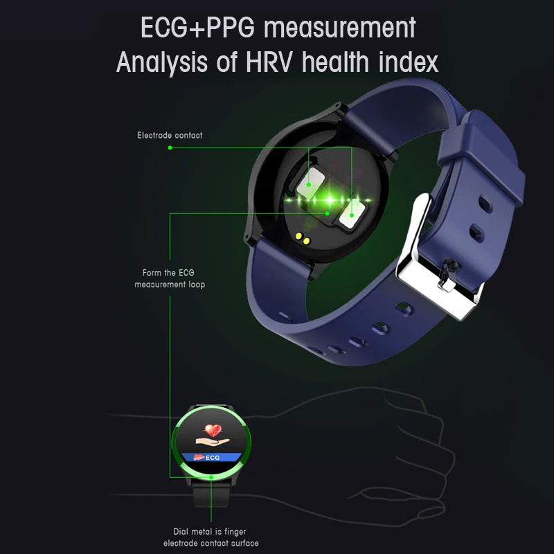 Vwar B65 Bluetooth 4 0 Смарт часы ECG PPG монитор скорости слуха IP67 водонепроницаемые умные