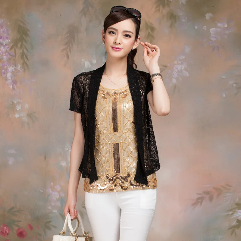 2014 new Korean female models wild Waipi crochet lace shirt blouse hollow cardigan jacket summer sun protection clothing |