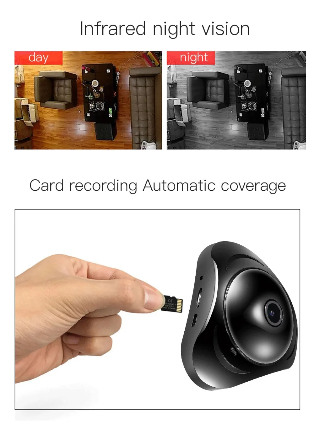 GADINAN панорамная IP камера 3D VR wifi умная камера 1.3MP 960P 3MP 360 градусов рыбий глаз Беспроводная с TF слотом для карт IR P2P Yoosee