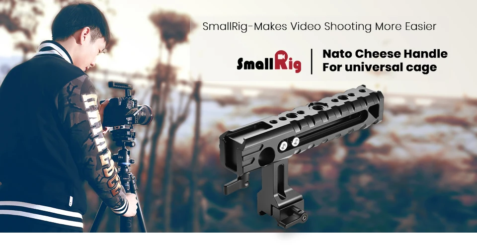 SmallRig ручка для камеры Nato Сырная ручка с 15 мм стержневым зажимом встроенный Холодный башмак Quick Release Dslr камера Верхняя ручка-1688