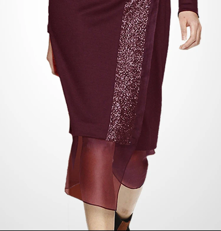 Новинка Осень 2018 женское модное сексуальное облегающее платье до колена с v